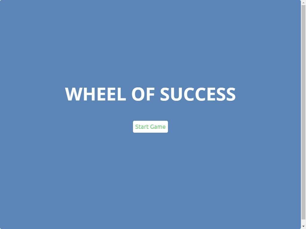 Screenshots of Wheel of Success Game